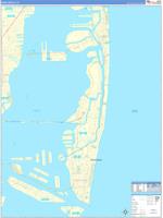 Miami Beach Wall Map Zip Code